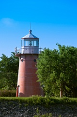 Old Isle La Motte Lighthouse Tower Surrounded by Trees